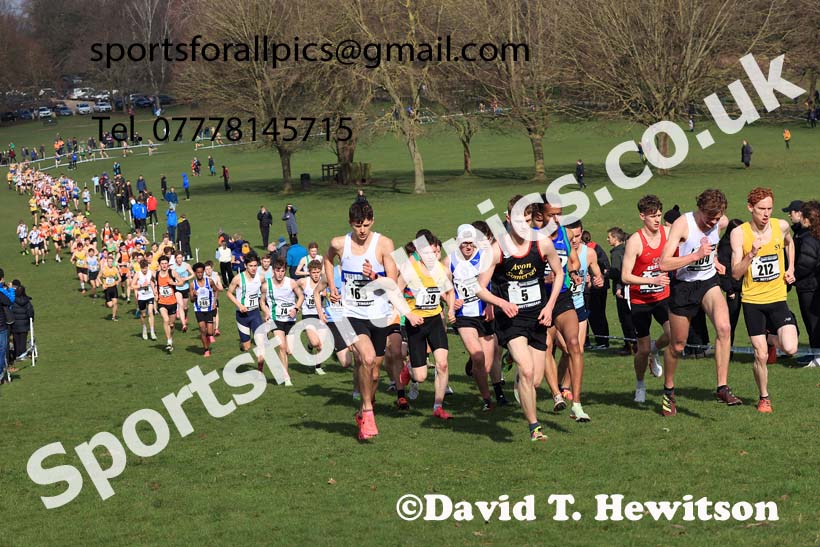 Mens Under-20s, 2024 CAU Inter Counties Cross Country Champs., Wollaton Park, Nottingham. Photo: David T. Hewitson/Sports for All Pics
